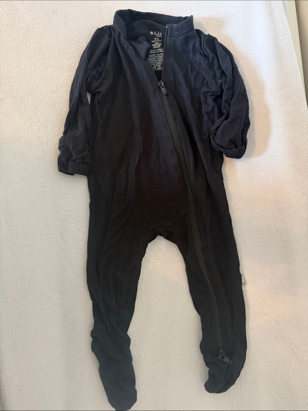 Kyte baby Black Footed Zipper One-Piece